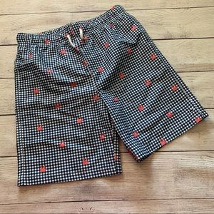 Crown & Ivy Boys Crab Print Swim Trunks Large